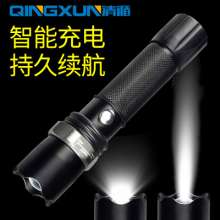 Factory direct sale aluminum alloy zoom light flashlight LED rechargeable outdoor riding gift custom USB flashlight