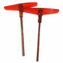 Manufacturers supply super-hard S2 material T-shaped hex wrench, plastic handle T-shaped flat head wrench 1.5/2/2.5/3mm. Wrench