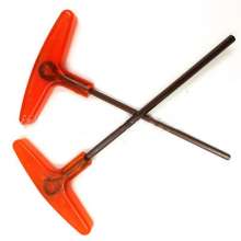 Manufacturers supply super-hard S2 material T-shaped hex wrench, plastic handle T-shaped flat head wrench 1.5/2/2.5/3mm. Wrench