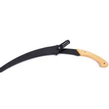 Manufacturer source wooden handle with shell curved saw 65# manganese steel electroplating waist saw 350mm fruit tree pruning logging garden saw