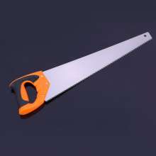 Manufacturer's source of three-sided serrated hand saw Thicken garden outdoor straight saw Two-color plastic coated handle woodworking saw