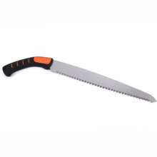 Manufacturers supply 65# manganese steel curved handle saw three-side grinding tooth hand saw garden fruit tree pruning woodworking saw 360mm
