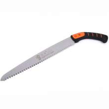 Manufacturers supply 65# manganese steel curved handle saw three-side grinding tooth hand saw garden fruit tree pruning woodworking saw 360mm