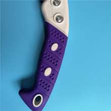 Manufacturer source 65# manganese steel curved handle saw TPR soft bag grip pruning saw outdoor garden logging hand saw 460mm