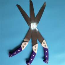 Manufacturer source 65# manganese steel curved handle saw TPR soft bag grip pruning saw outdoor garden logging hand saw 460mm