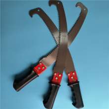 Self-produced and self-sold plastic handle hook saw with three-sided grinding teeth. The front of the hook can be directly hooked.