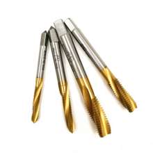 Factory direct sales JBWTL titanium-plated spiral taps, cast steel, cast iron taps. Heat treatment of cobalt-containing tap M8. Cone wire