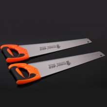 Sufficient supply of orange and black two-color hand saws with soft plastic handles. Three-side grinding machine is the choice for garden construction