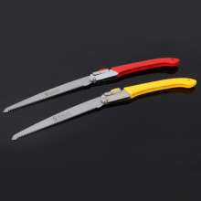 Manufacturers supply 65 manganese steel grinding plastic handle folding garden saw saw gardening fruit tree pruning saw