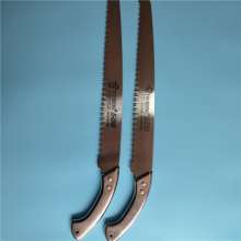 Sufficient supply of curved saw with iron handle, bright and comfortable handle, using 65 manganese steel saw blade machine to grind teeth on three sides