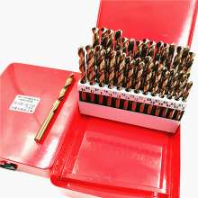 51-piece straight shank twist drill set 1-6mm stainless steel open-hole cobalt-containing hardened set drill 6-10mm. drill
