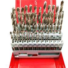 Wholesale 51-piece straight shank twist drill set. HSS high-speed steel woodworking aluminum drilling set drill bit 1-6mm. drill