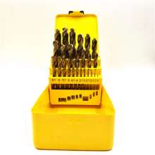 M35 full-ground cobalt-containing high-speed steel straight shank twist drill set. drill. Twist drill Tsui. 25 pieces of 1-13mm stainless steel special drill