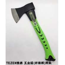 TEZEN Tiezhe (TZ-D301) Industrial Grade (Fiber Handle) 55# Steel Axe Axe Fiber Handle Axe, Axe TPR Handle Axe Outdoor Multi-function Stainless Steel Axe Small Axe Fire Axe Tree Chopping Axe Short Hand