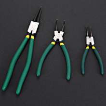 Circlip pliers with plastic non-slip handle, multi-function inner and outer straight inner and outer curved circlip pliers