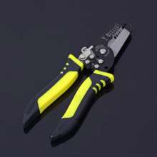 Manufacturer Jiutong's new double-color handle crimping wire stripping pliers electrician multifunctional 7-inch skinning pliers