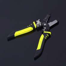 Manufacturer Jiutong's new double-color handle crimping wire stripping pliers electrician multifunctional 7-inch skinning pliers