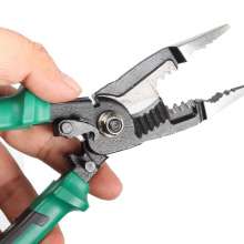 Multi-function electrician's pliers, wire stripper, wire-cutting and peeling pliers, wire pliers, vise, wire cutters