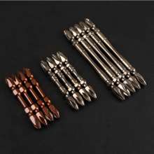 S2 alloy steel cross double head wind batch nozzle/nozzle pneumatic screw with magnetic 2#*65/100 Linyi