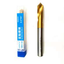NC extended 90 degree fixed point drill. HSSCO straight shank titanium-coated cobalt centering drill. Stainless steel coated chamfering cutter bit