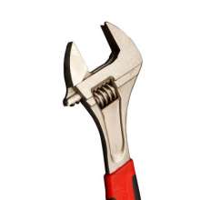 Manufacturers nickel-plated sleeve adjustable wrench 6 inch 8 inch 10 inch 12 inch red and black two-color rubber handle nickel iron live mouth