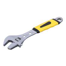 Manufacturer's rubber handle polished adjustable wrench pipe dual-use adjustable wrench Multifunctional durable manual adjustment