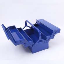 New thickened iron double-layer toolbox Multifunctional portable folding electrician repair toolbox