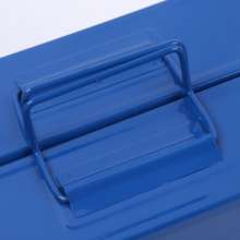 Self-produced and self-sold, processed and customized thickened iron blue double-layer tool box, home decoration, auto repair tool box