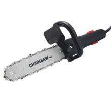 The angle grinder is converted to a chain saw. Portable chainsaw. Household logging saw electric chain saw small multifunctional angle grinder