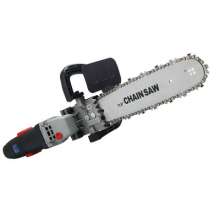 The angle grinder is converted to a chain saw. Portable chainsaw. Household logging saw electric chain saw small multifunctional angle grinder