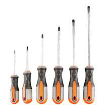 Manufacturer Jiutong manual screwdriver with cross three-color handle multifunctional strong magnetic durable screwdriver