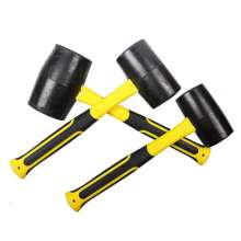 Manufacturer Plastic-coated black rubber hammer, leather hammer, leather hammer for home improvement and floor covering, leather hammer