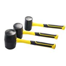 Manufacturer Plastic-coated black rubber hammer, leather hammer, leather hammer for home improvement and floor covering, leather hammer