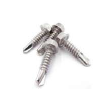 304 stainless steel outer hexagonal self-drilling screws. Wholesale self-tapping and self-drilling screws with pads. Custom dovetail screws
