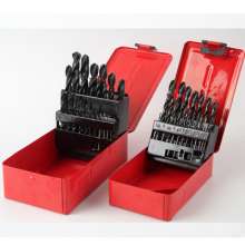 19 25-piece high-speed steel twist drill bit combination drill bit set metal drill bit in iron box Linyi Hardware