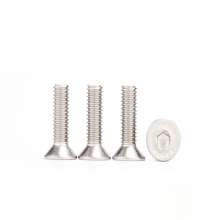 Factory direct sale 304 stainless steel countersunk head hexagon socket screws. Screws. Wholesale flat head hexagon socket custom stainless steel sink cups