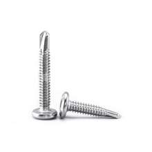 Self-drilling screws for guardrails. 410 stainless steel flat-head hex head self-drilling screws 5.5*19 dovetail screws .Nuts