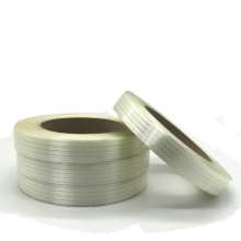 Strong fiber tape, transparent double-sided striped fiber mesh, single-sided substrate, tensile and high-viscosity fixing tape