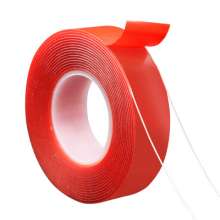 Strong Acrylic Double-sided Adhesive Red Film Transparent Dot Hook Adhesive Car High-temperature High-viscosity Non-marking Transparent Double-sided Adhesive