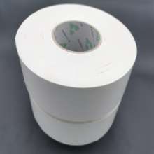 Manufacturer base-free tissue paper fireproof double-sided adhesive 94-v0 white halogen-free PET film flame-retardant double-sided tape