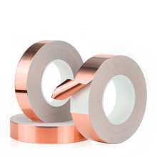 Double-lead copper foil tape, signal shielding tinned single conductive copper foil self-adhesive tape, die-cutting customization