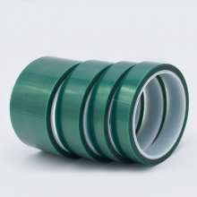 pet green anti-static high temperature tape, electroplated aluminum substrate spray protection, high temperature resistant green silicone tape customization