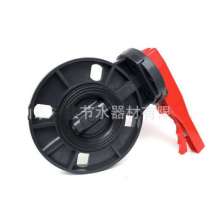PVC flange butterfly valve. Production and sales of handle wafer flange connection water-saving irrigation manual butterfly valve switch. Butterfly valve