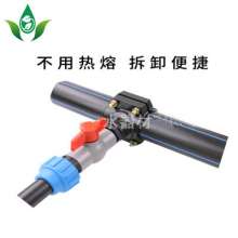 Quick-connect male threaded ball valve. Ball valve. Production and sales of PE plastic locking male ball valve micro-spray drip irrigation pipe valve switch