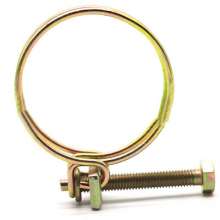 Stainless steel double steel wire clamp. Production and sales of stainless steel clamp water-saving irrigation hose clamp hose fittings