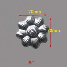 Iron art accessories stamping octagonal flower round leaf round flower leaf 70mm