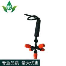 Five-outlet five-hole cross atomizing micro-spray. Nozzle. Hanging production and sales of water-saving irrigation ground plug-in hanging nozzle set