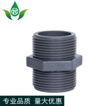 PVC double outer thread joints. Double outer thread direct production and sales of water-saving irrigation double outer thread joints double-headed wire. Blue thread