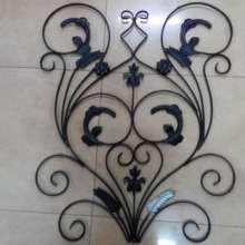 Wrought iron craft flower trays, large decorative pieces of iron art, decorative flower trays for fences and guardrails, wrought iron decorative pieces