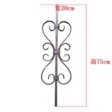 Wrought iron guardrail railing 75 high hollow rod solid rod stair railing fence door and window decorative rod size can be customized